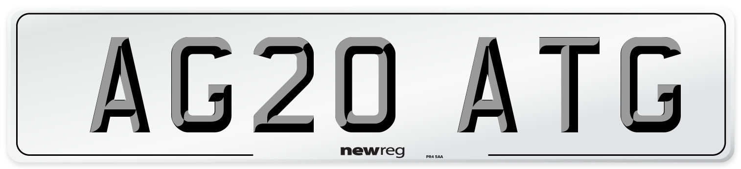 AG20 ATG Number Plate from New Reg